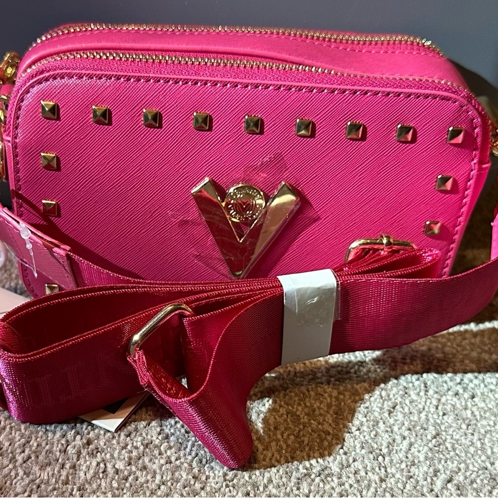 Valentino Orlandi Hot Pink Camera Crossbody Purse